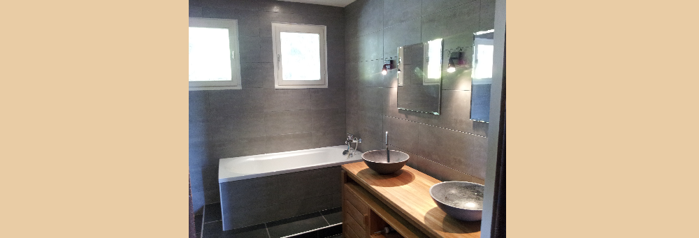 Rénovation totale d'une salle de bain.